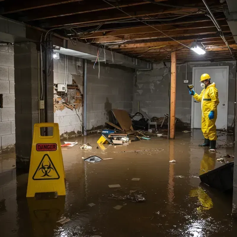 Flooded Basement Electrical Hazard in Eufaula, AL Property